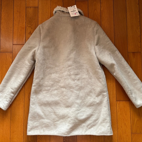 Zara Light Tan Shearling Coat for girls - Picture 2 of 4